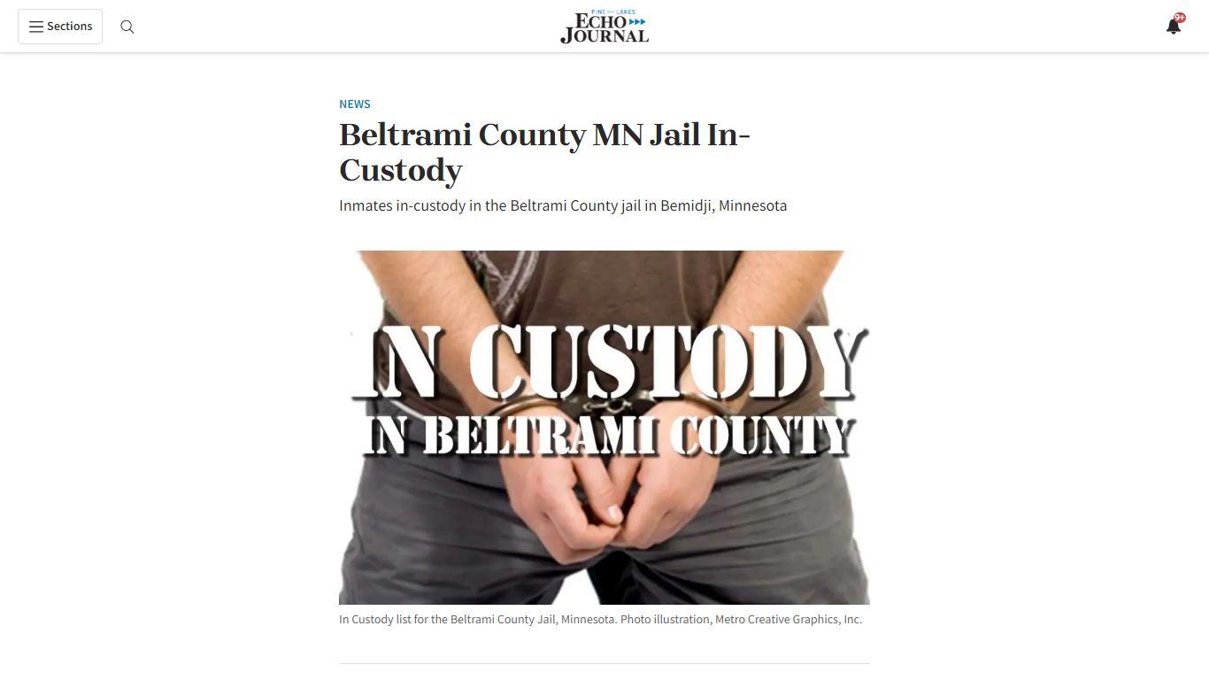 Beltrami County MN Jail In-Custody - Pine & Lakes Echo Journal
