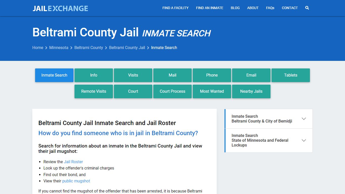 Inmate Search: Roster & Mugshots - Beltrami County Jail, MN