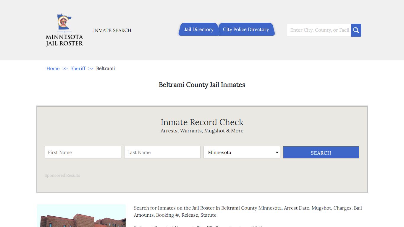 Beltrami County Jail Inmates | Jail Roster Search
